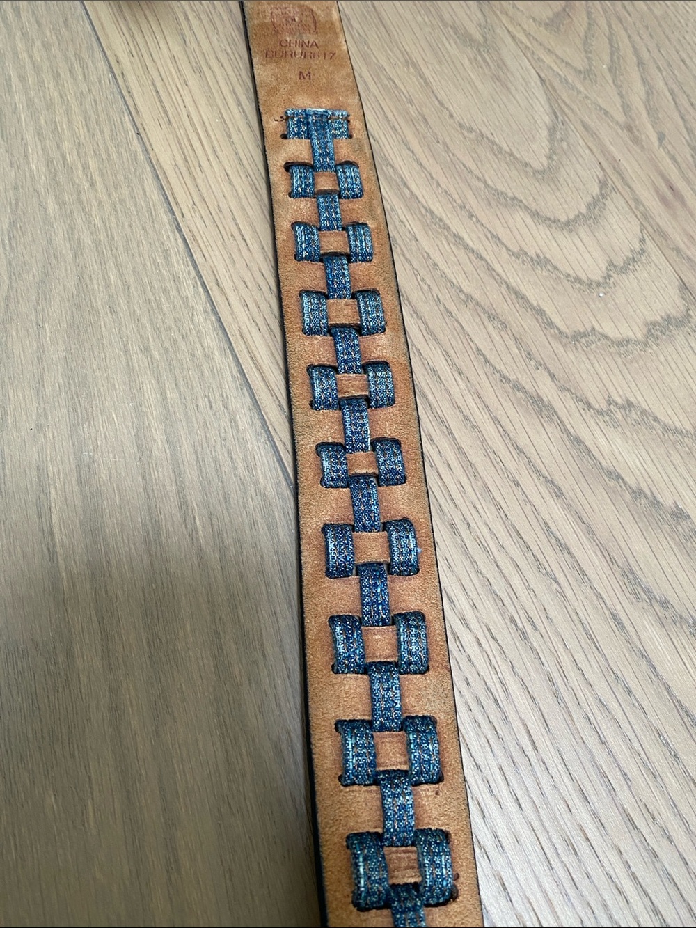 Leather Braided Accent Belt - Brown - Picture 7 of 7